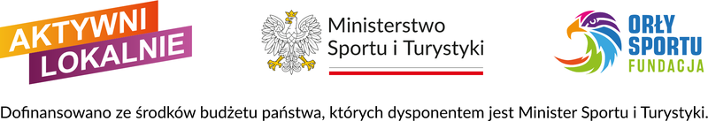 Logotypy programu Aktywni Lokalnie, Ministerstwa Sportu i Fundacji Orły Sportu